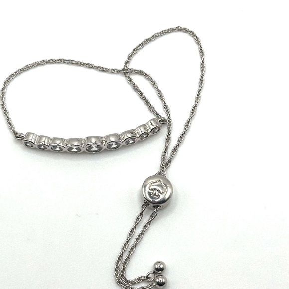Kate Spade Full Circle Slider Bracelet - Silver Tone with Clear Cubic Zirconia - Picture 4 of 7